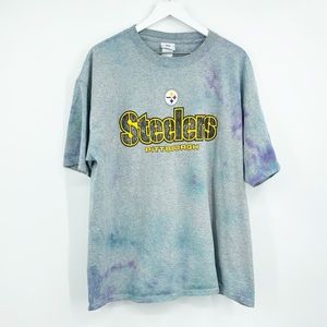 NFL Pittsburgh Steelers Custom Tie Dye Short Sleeve Shirt Size Large
